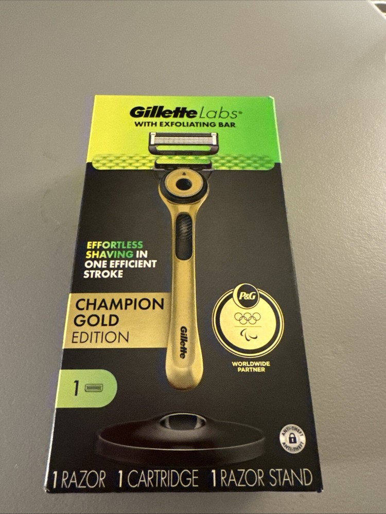 Gillette Labs With Exfoliating Bar Champion Gold Edition 1 Razor 1 Cartridge