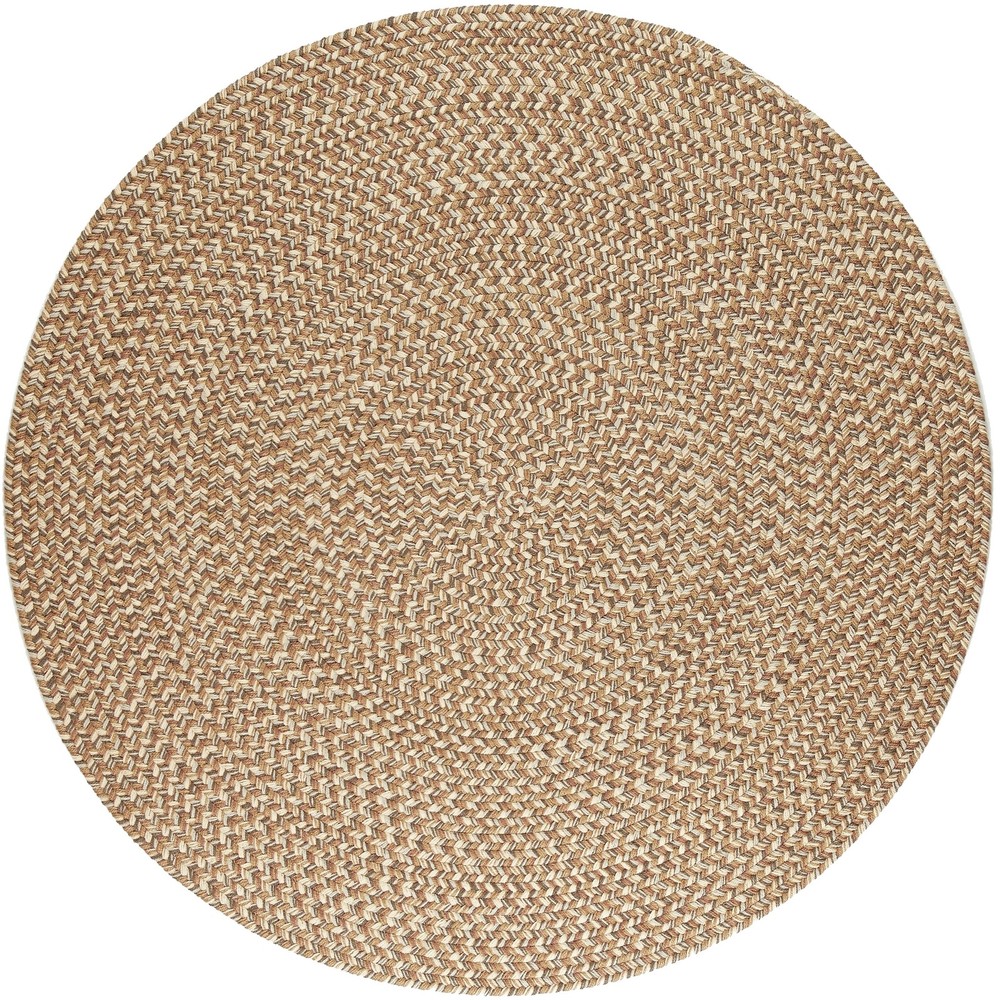 Rhody Rug Lexington Tweed Braided Indoor Outdoor Rug 10ft Round Natural