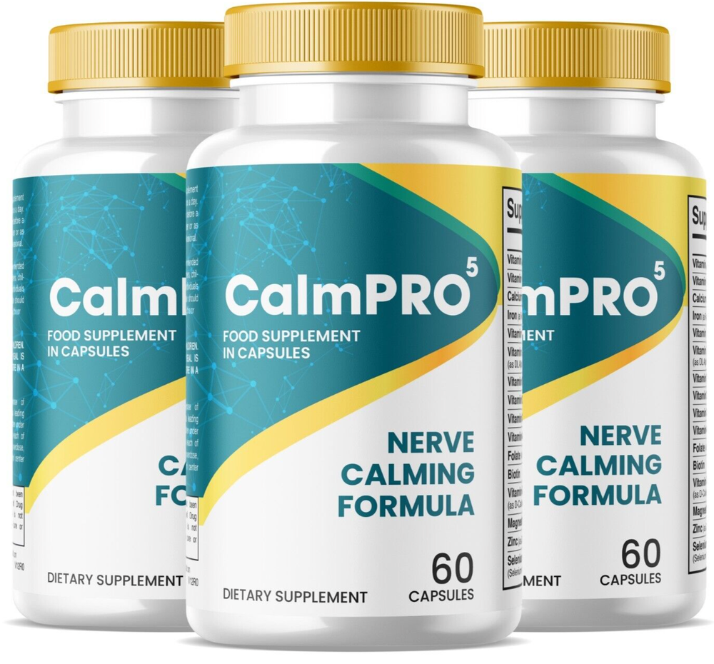 CalmPro 5 Nerve Calming Formula Supplement Calm Pro 5 180 CAPSULES 3 Bottles