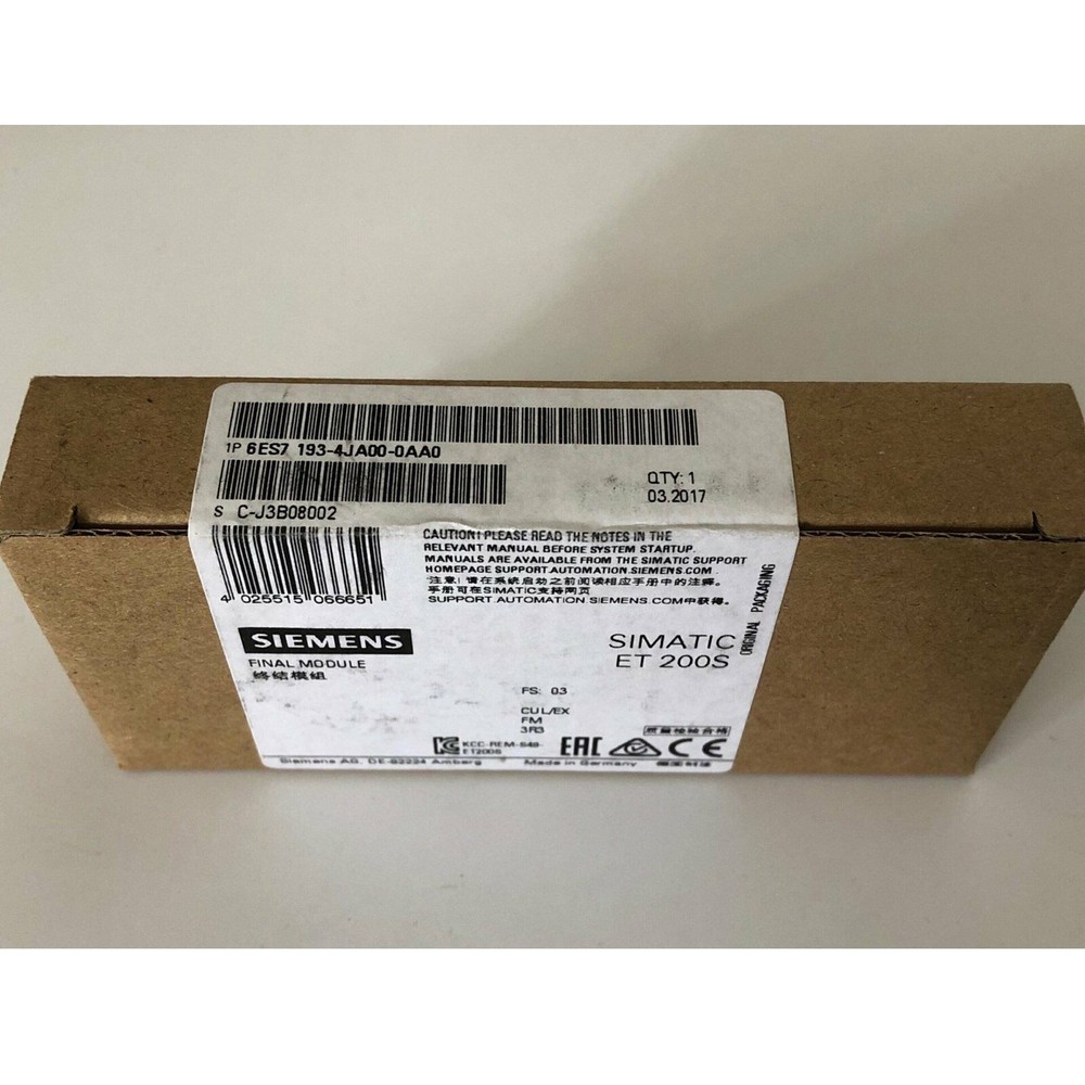 SIEMENS New In Box 6ES7193-4JA00-0AA0 6ES7 193-4JA00-0AA0 One year warranty