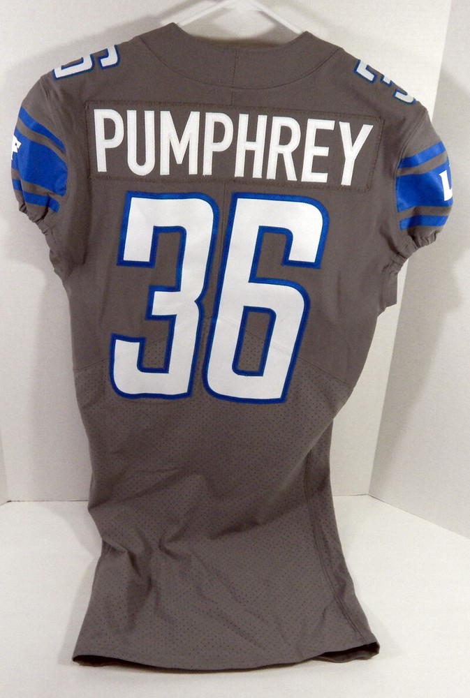2018 Detroit Lions Donnel Pumphrey #36 Game Issued Grey Jersey Color Rush 04