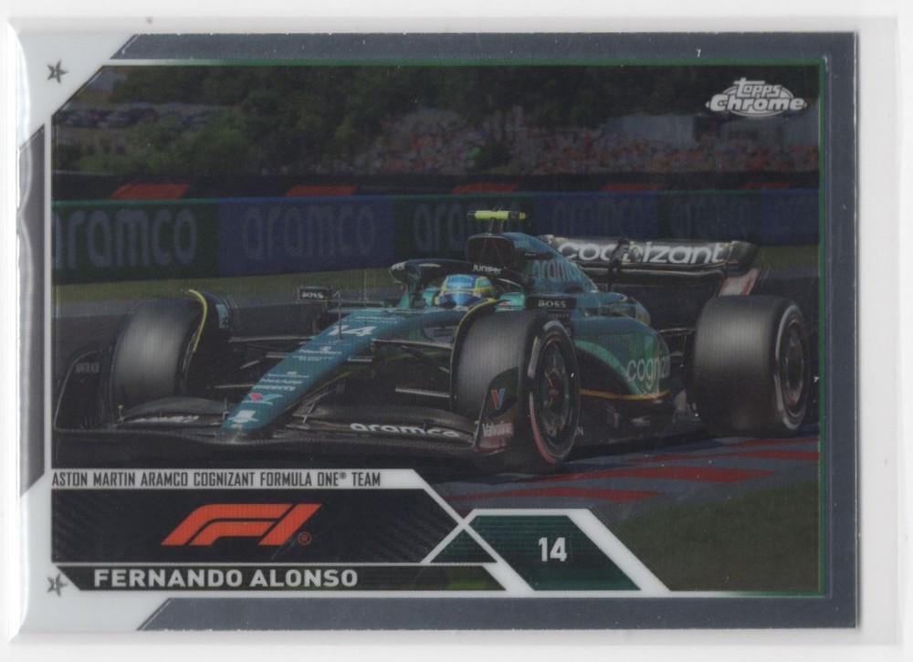 2023 Topps Chrome Formula 1 Fernando Alonso Aston Martin Aramco Cognizant F1