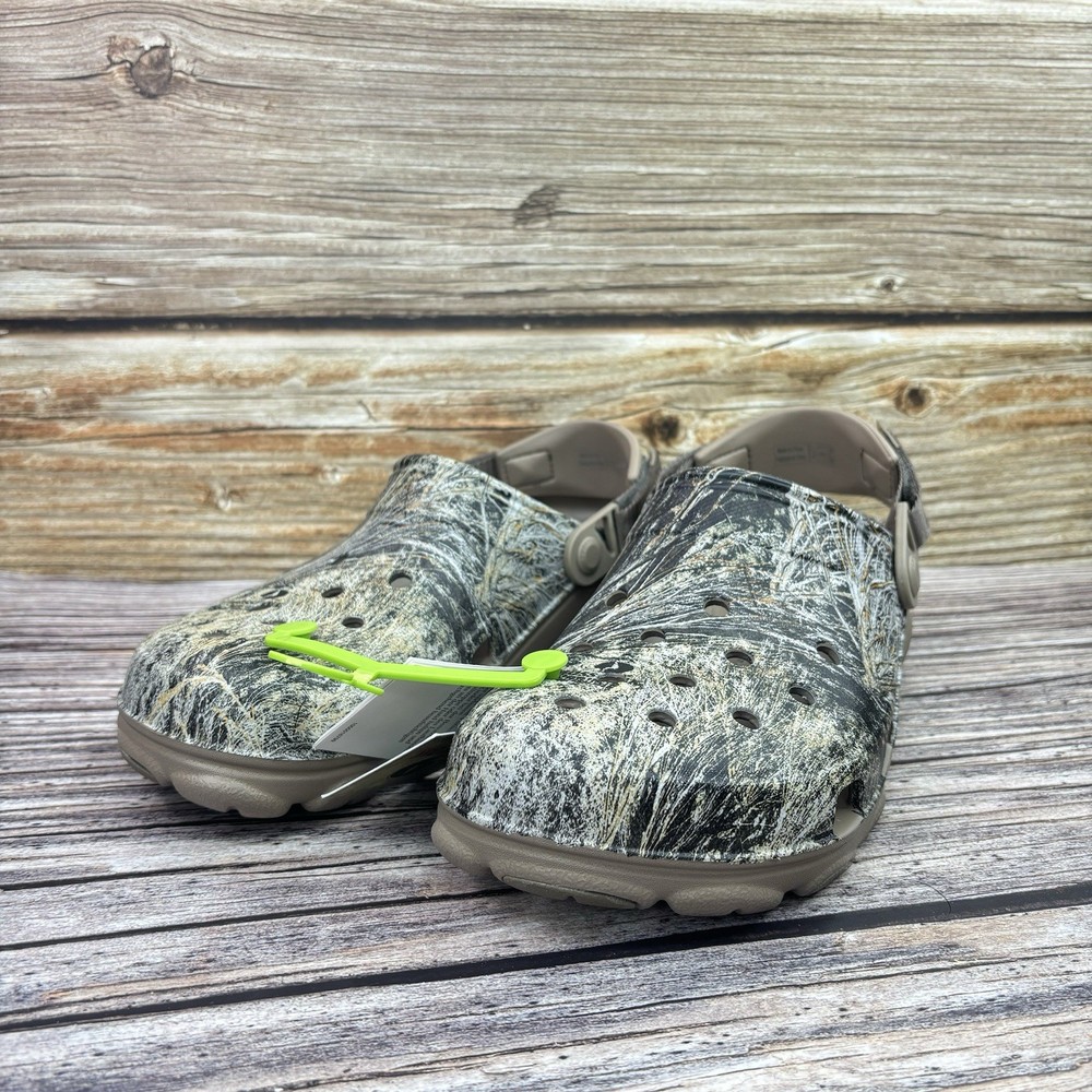 Men's 9/Women's 11 Crocs Camo All-Terrain Mossy Oak Slip-On Clogs 206508-260