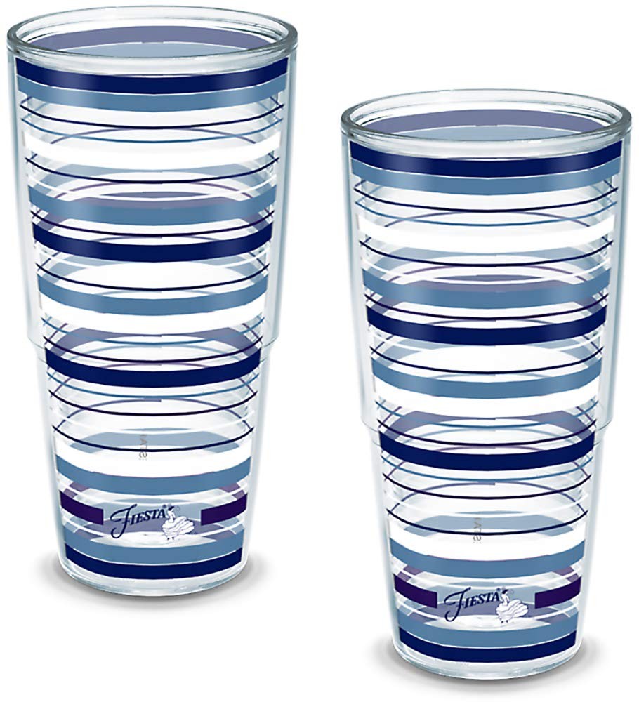 Tervis 24oz Lapis Stripes Insulated Tumbler 2-Pack Fiesta Design