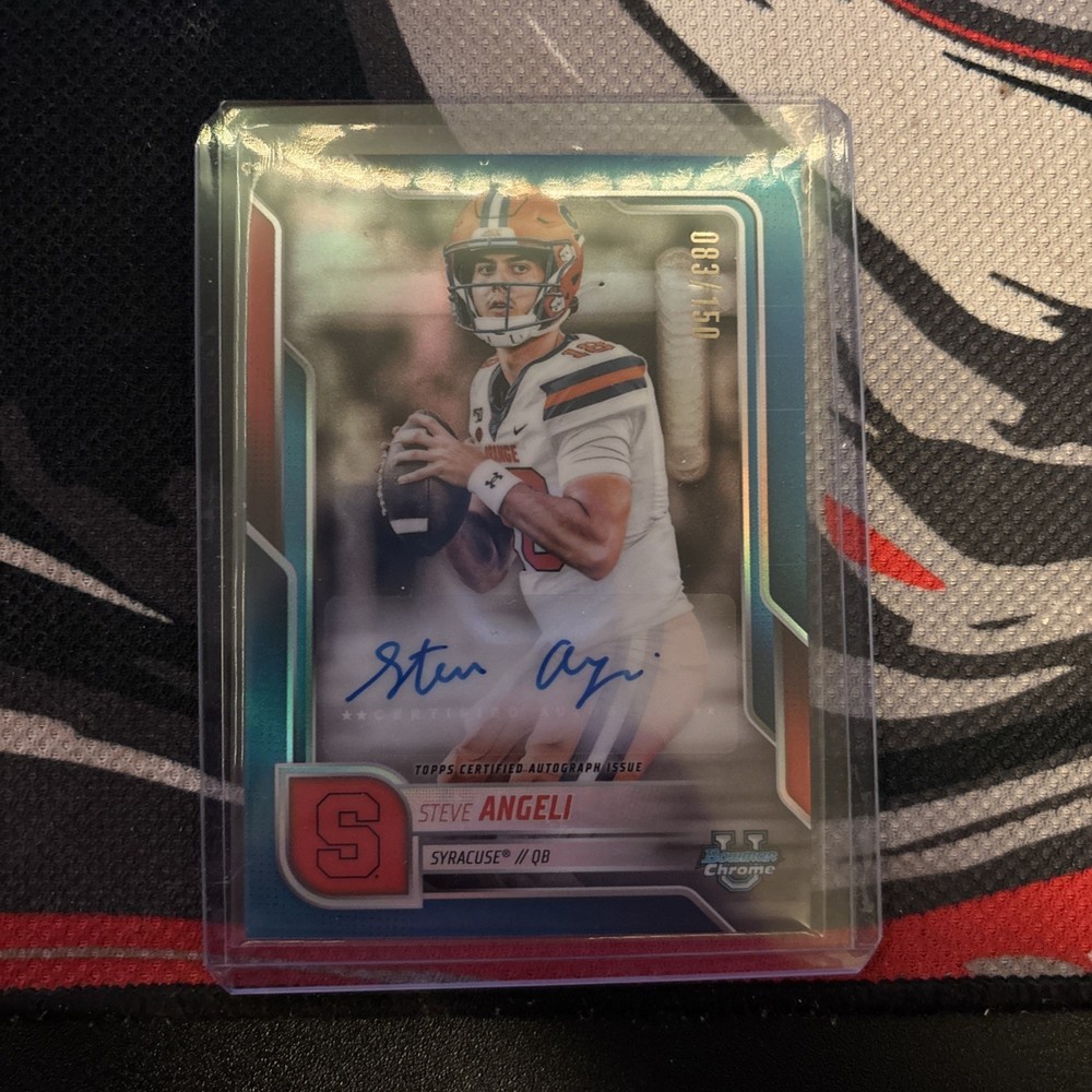 2025 Bowman U Chrome Steve Angeli Blue Refractor Auto /150 BCA-ANG