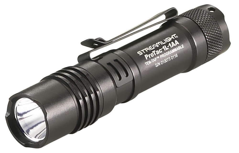 ProTac 1L 1AA Ultra Compact 4.25-Inch EDC Flashlight with High Low Strobe