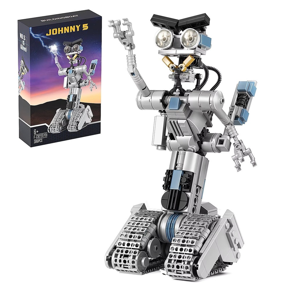 Johnny 5 Short Circuit 1,176-Piece Building Brick Remote Control Model Robot