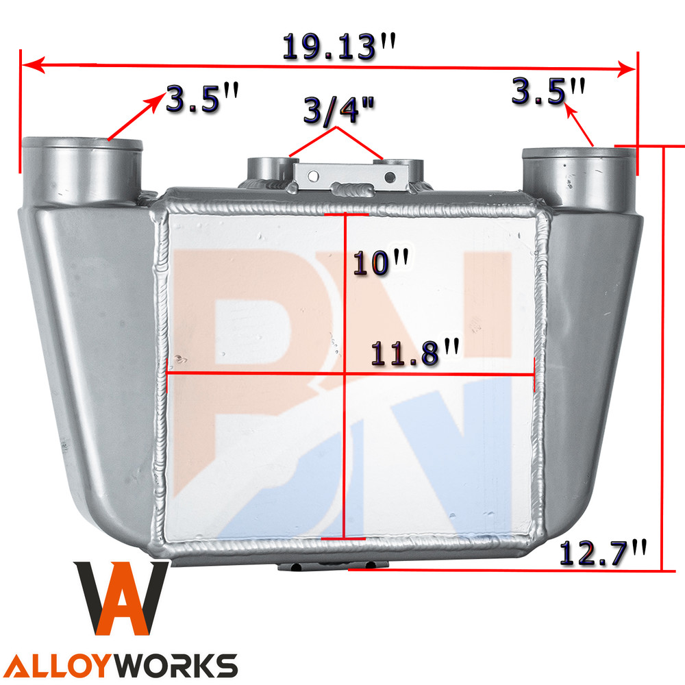 3/4 Inch Water Inlet Outlet Liquid to Air Intercooler