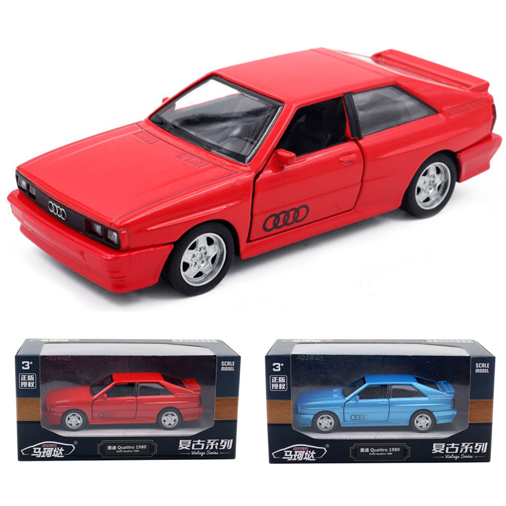 1:36 Audi Quattro 1980 Model Car Diecast Toy Cars Toys for Kids Boys Gifts