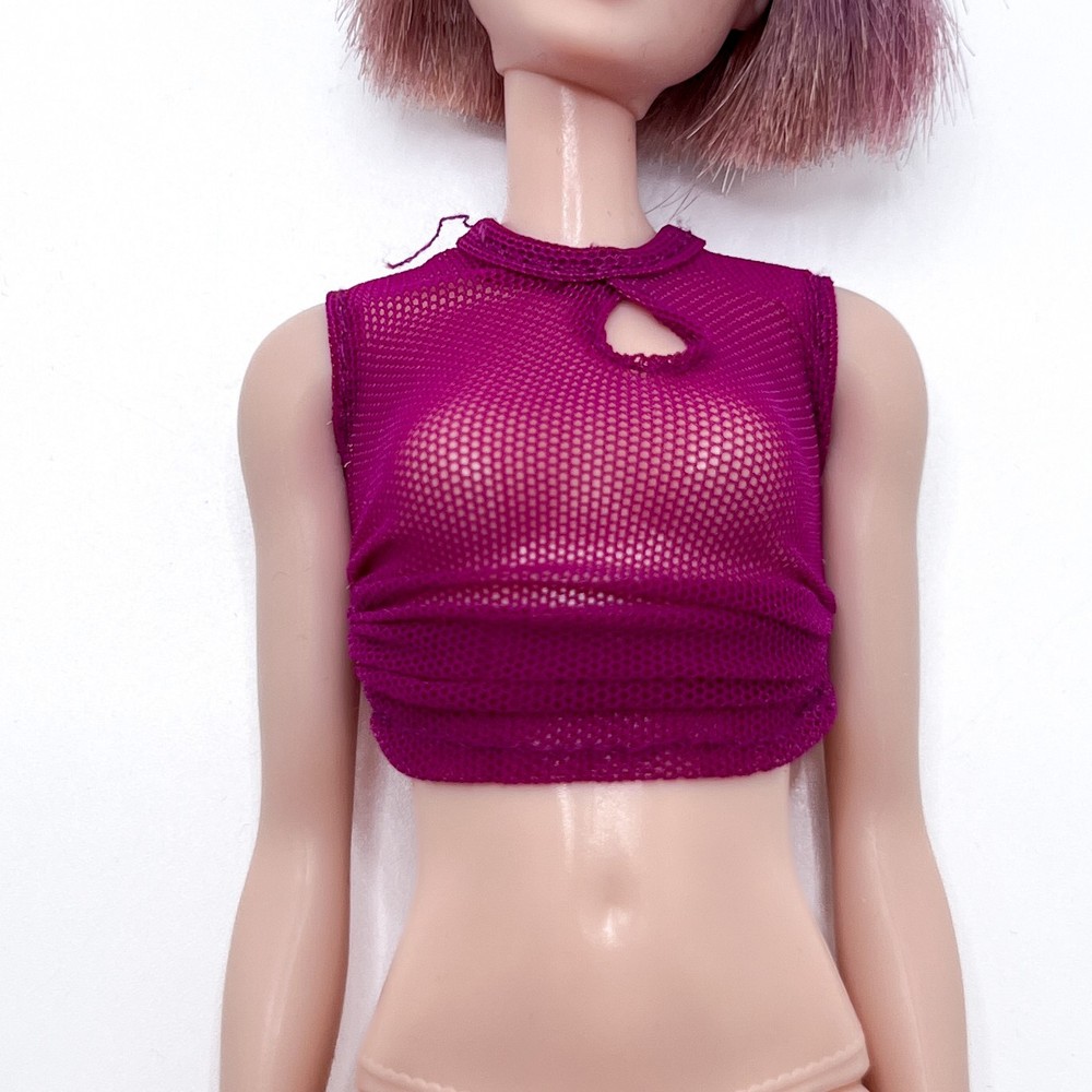 Generation Girl Lara Barbie Doll Clothes Purple Mesh Fishnet Blouse Top (B)