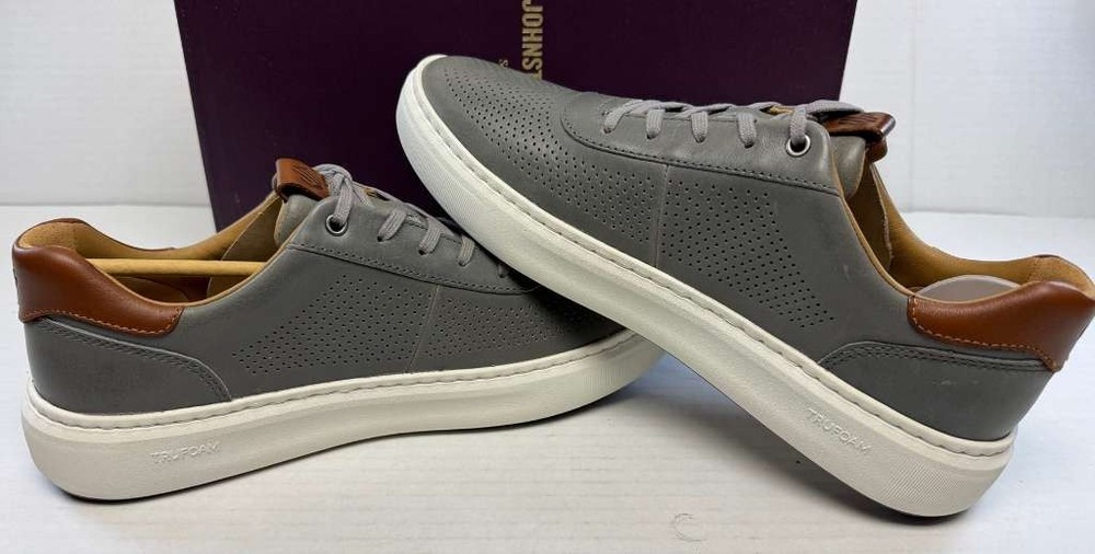 Johnston & Murphy Anders U-Throat Gray Full Grain - Size 10 M