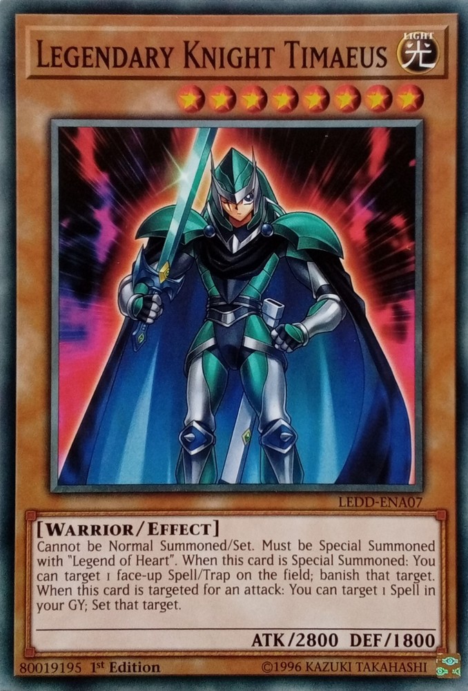 LEDD-ENA07 LEGENDARY KNIGHT TIMAEUS 1ST ED COMMON YuGiOh Trading Card