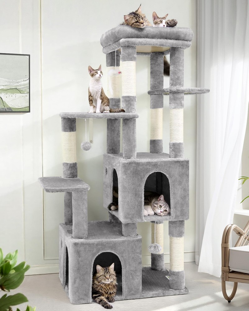 Globlazer Cat Tower for Indoor Cats, Heavy Duty Cat Trees for Large Cats Adul...