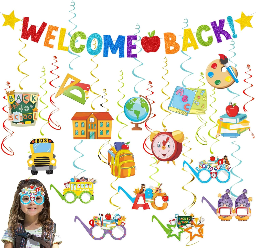 Back to School Decorations, Welcome Back to School Party Supplies for Classroom-image