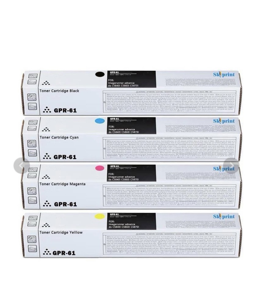 GPR61 GPR-61 High Yield Toner Cartridges Black Cyan Magenta Yellow Compatible wi