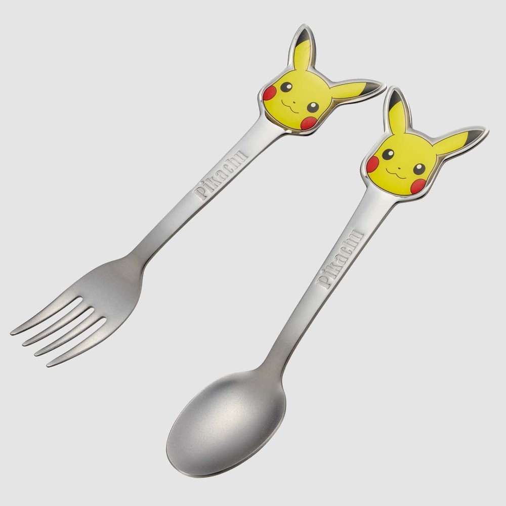 Pokemon Pikachu fork spoon for kids die cut fork stainless steel set