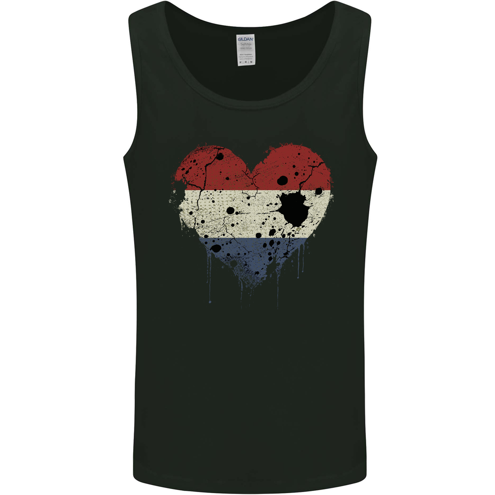 Love Netherlands Flag Holland Dutch Day Football Mens Vest Tank Top