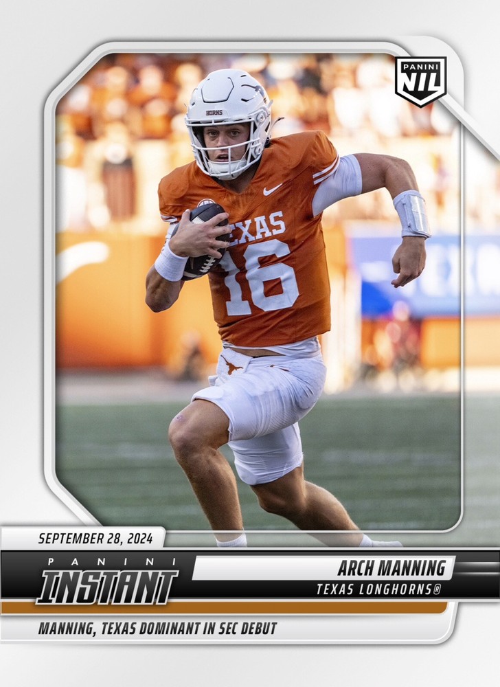 Presale ARCH MANNING 2024 Panini GRADED GEM-MT 10 SEC DEBUT ROOKIE CARD #AMC-image