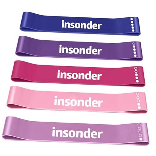 Resistance Band Set of 5 - Resistance Bands for Working Out - Purple Set