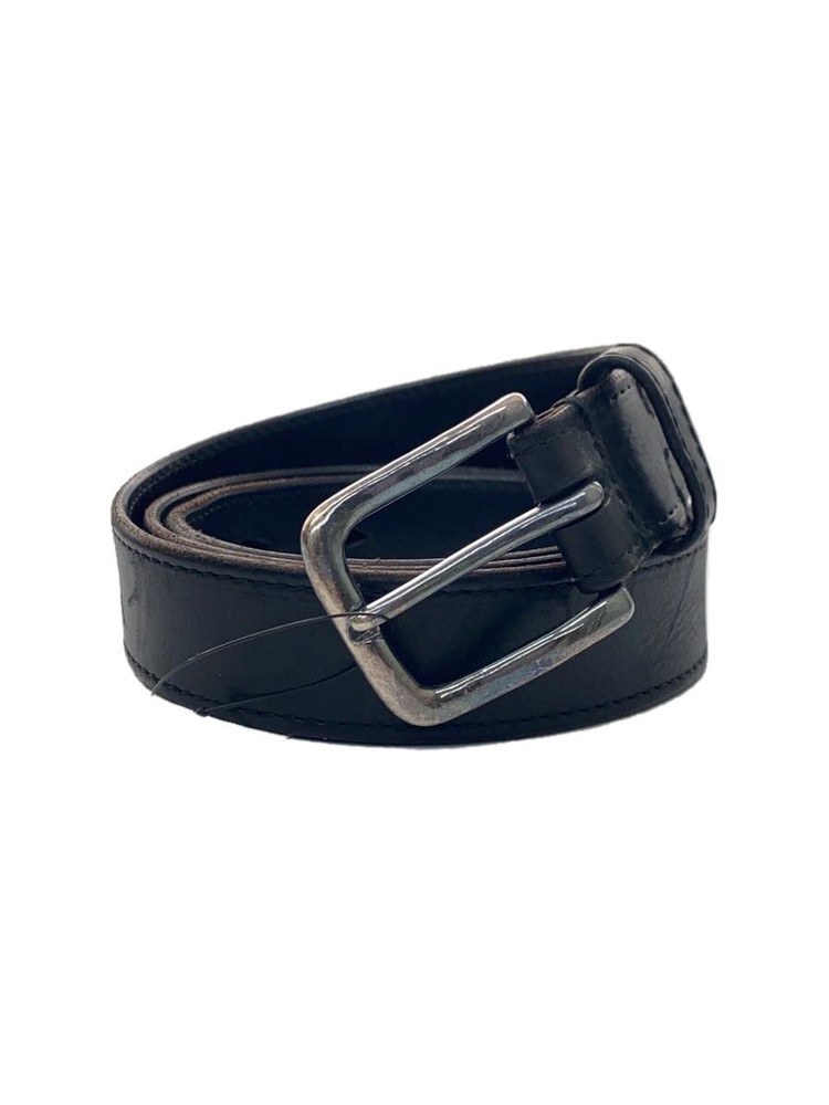 Ganzo Men's Plain Black Leather Belt for Stylish Essentials
