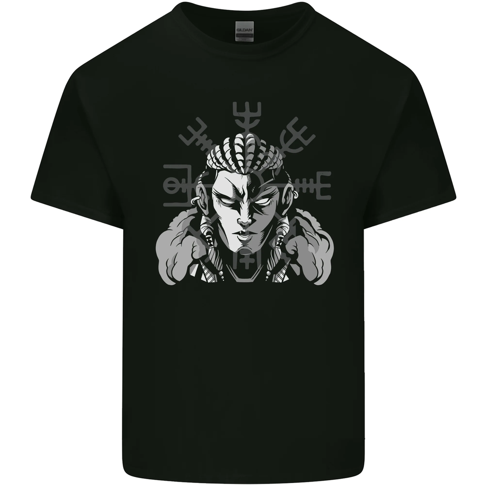 A Viking Shield Maiden Mens Cotton T-Shirt Tee Top