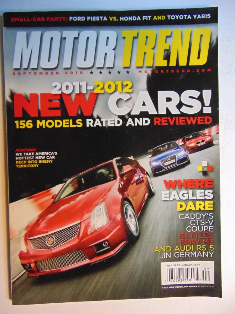 Motor Trend Magazine September 2010 New Cars Issue