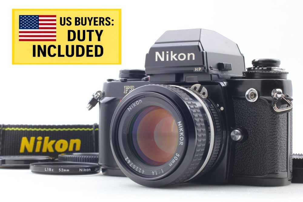 [N MINT w/ Strap] Nikon F3 HP 35mm SLR Film Camera Body Ai 50mm F1.4 Lens JAPAN