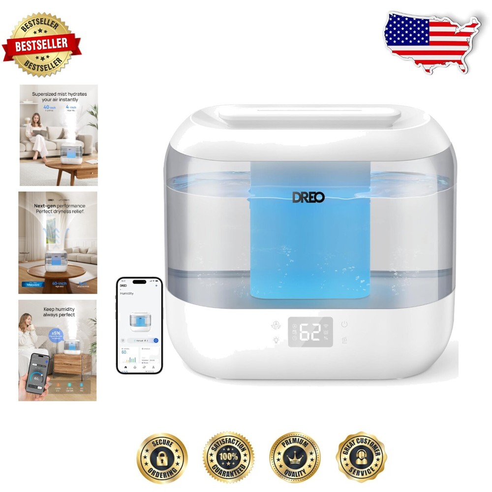 Ultrasonic Humidifier with Ambient Light for Baby Home and Office  
