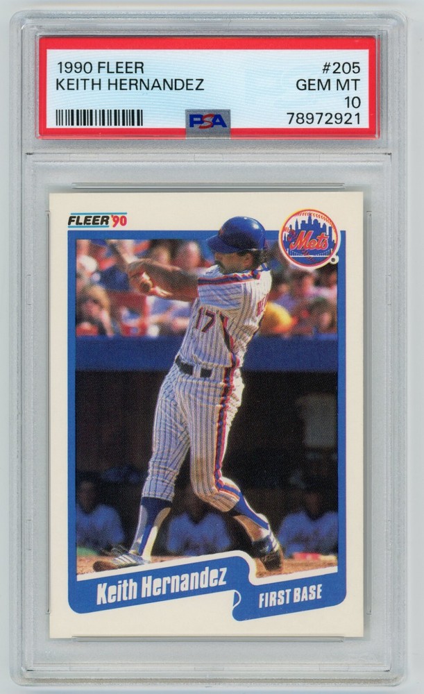 1990 Fleer Keith Hernandez #205 New York Mets HOF PSA 10 Gem Mint