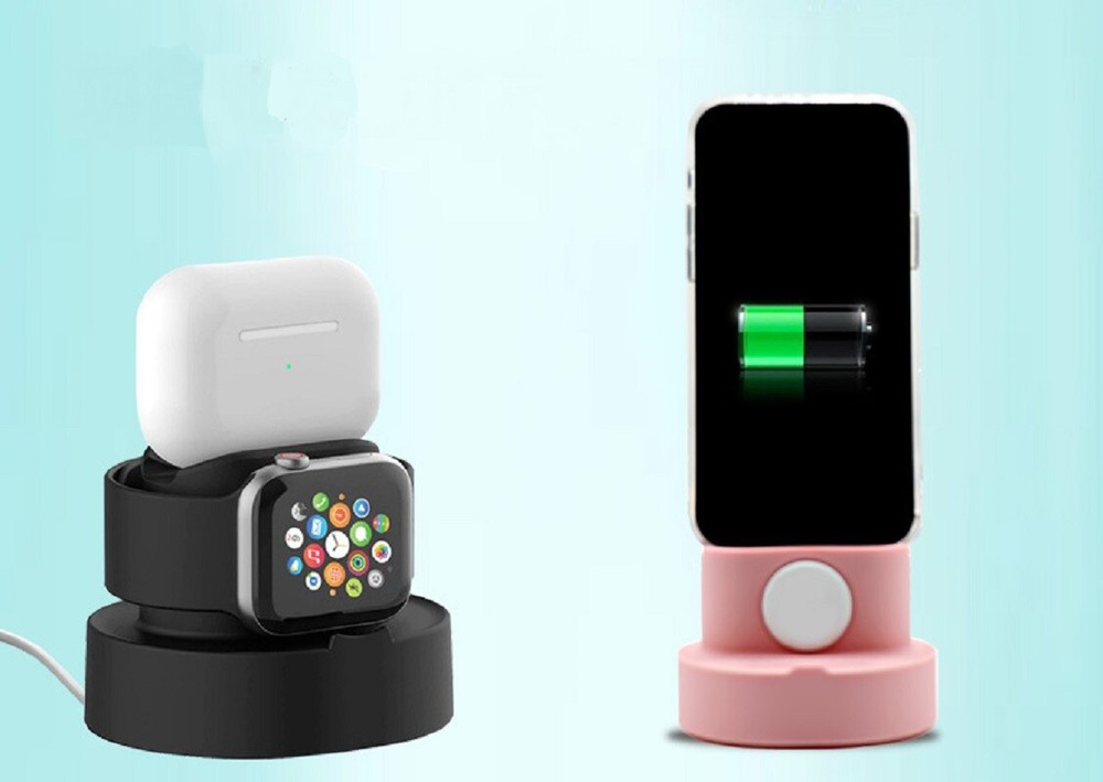 3 in1 for Apple Watch Charger Stand Storage Charging Support Table Phone Holder