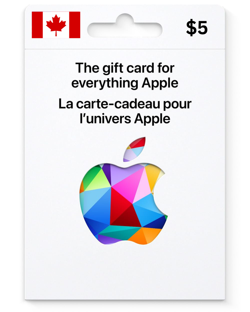 iTunes Canada $5 Gift Card Digital Delivery or Local Pickup CA