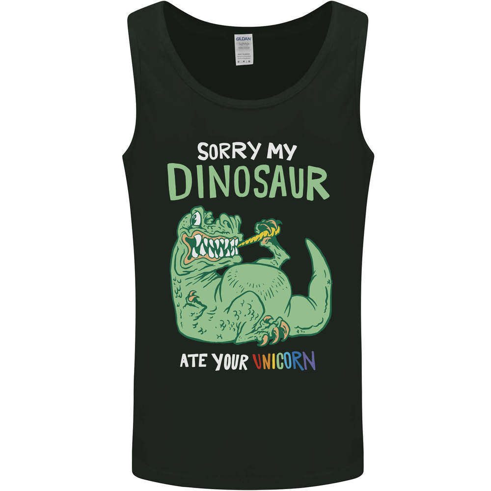 My Dinosaur Ate Your Unicorn Funny T-Rex Mens Vest Tank Top