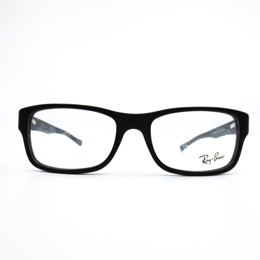RAY BAN RB5268 5119 Black Mens Rectangle Full Rim Eyeglasses 52-17-135 B:33