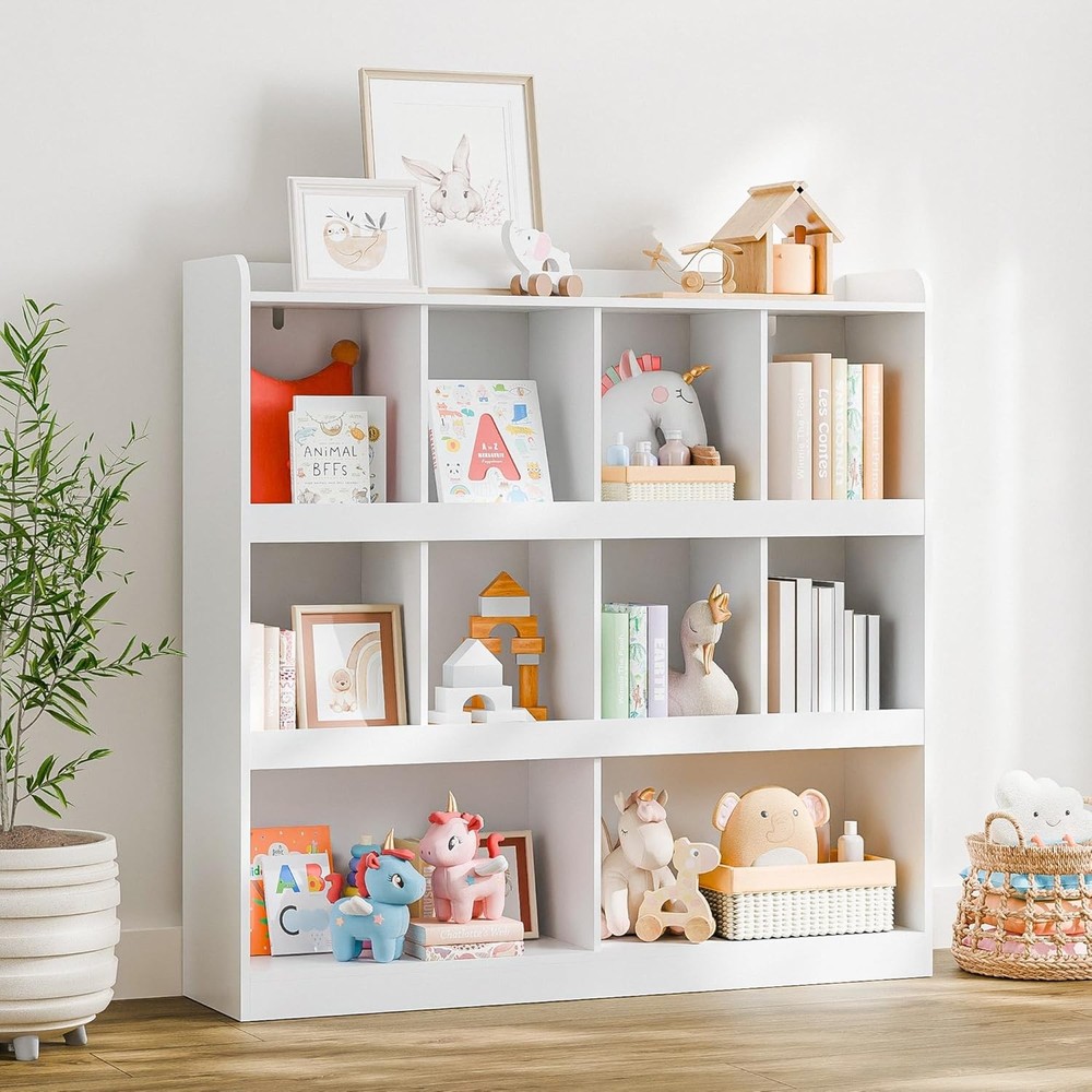 3-Tier 10-Cube Horizontal Bookshelf Storage Organizer  