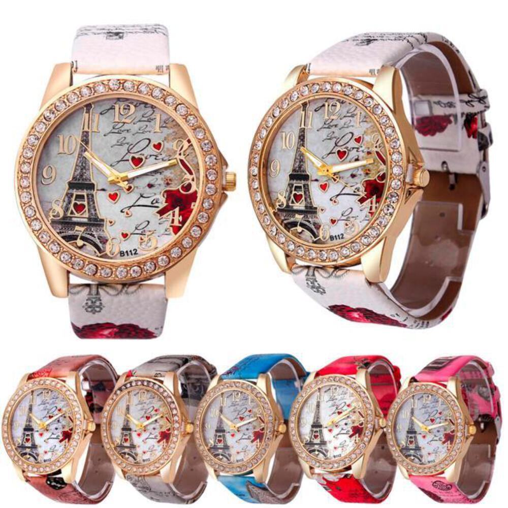 Vintage Paris Eiffel Tower Women's Casual Quartz Watch - Stylish Wristwatch for