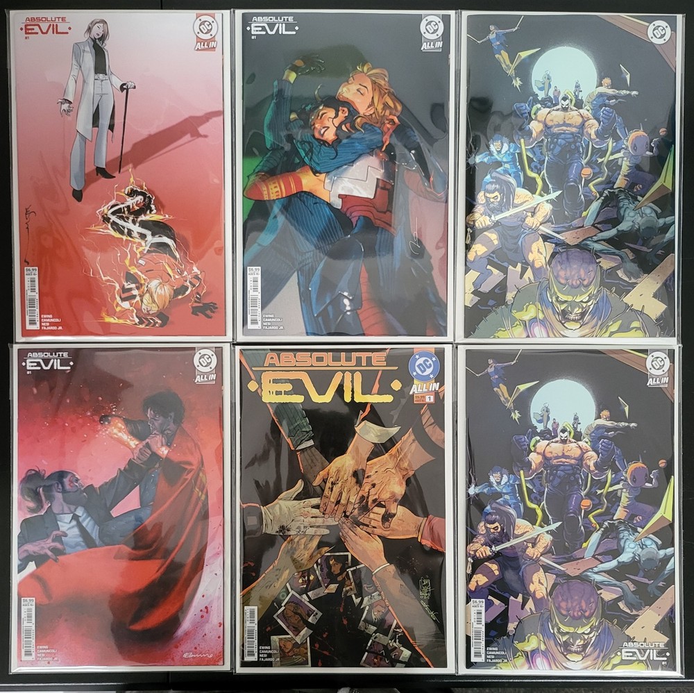 Absolute Evil #1, Lot of 6 Standard Covers, NM/Better