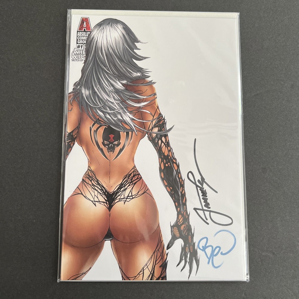 White Widow 1 2018 NYCC Sketch Up 2X Signed Jamie Tyndall, Benny Powell w/COA