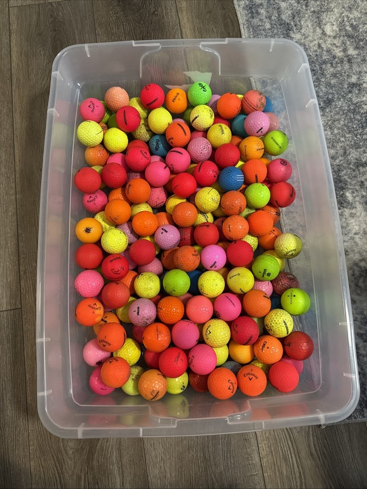 170 used easy to see colored golf balls! UNWASHED RECOVERED GOLF BALLS BULK