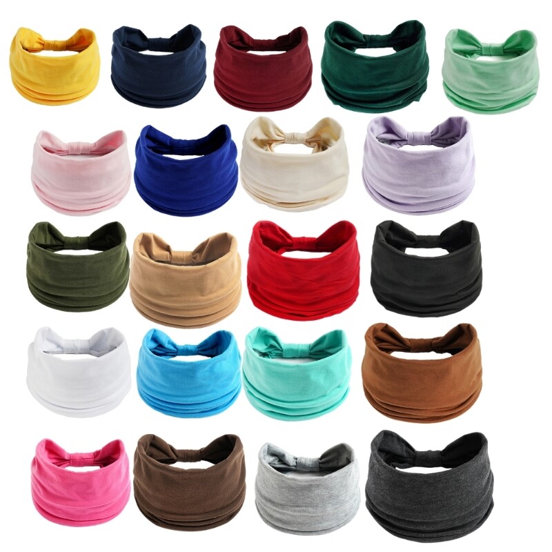 Wide Elastic Solid Color Headband for Women Makeup and Face Washing
