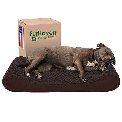 Orthopedic Dog Bed for Medium Large Dogs 24x36x5.5 in Chocolate