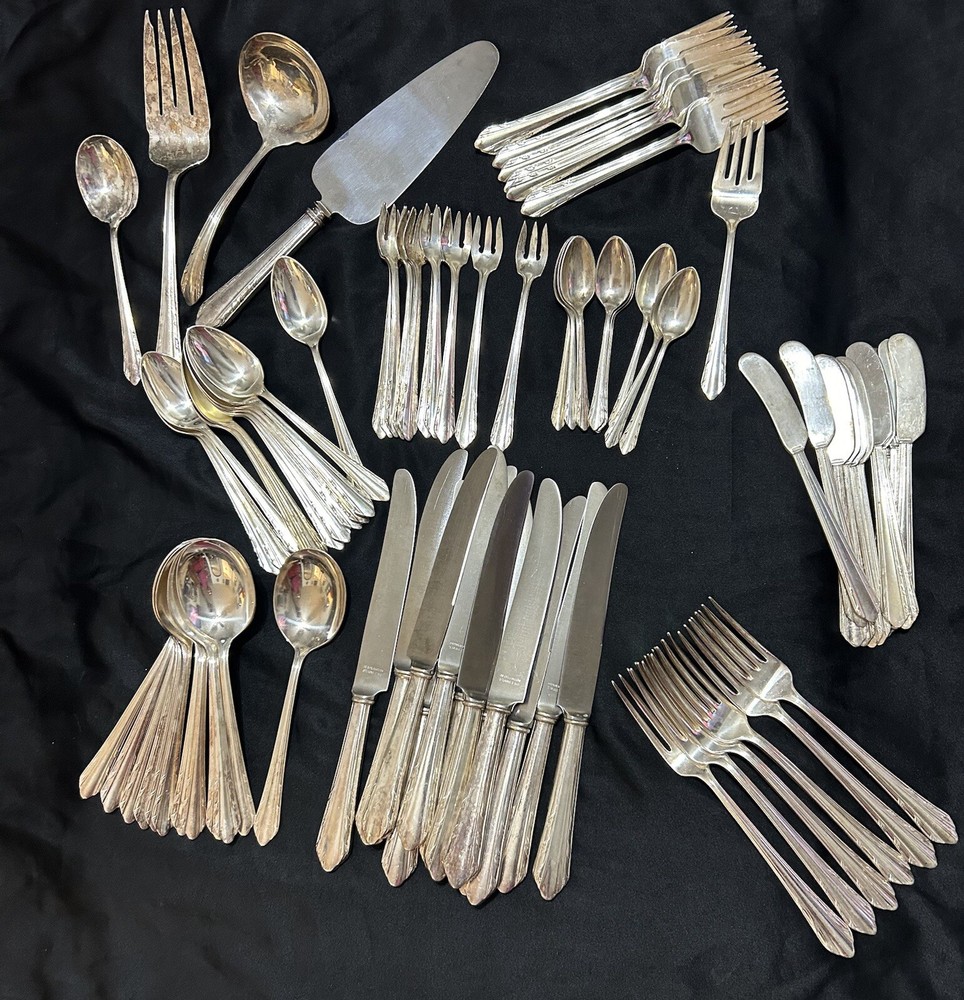 88Pc Reed & Barton Madamoiselle Mademoiselle 1932 Art Deco Dinner Dessert Set