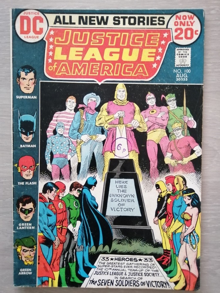 JUSTICE LEAGUE OF AMERICA #100_AUGUST 1972_FINE_BATMAN_SUPERMAN_BRONZE AGE DC!