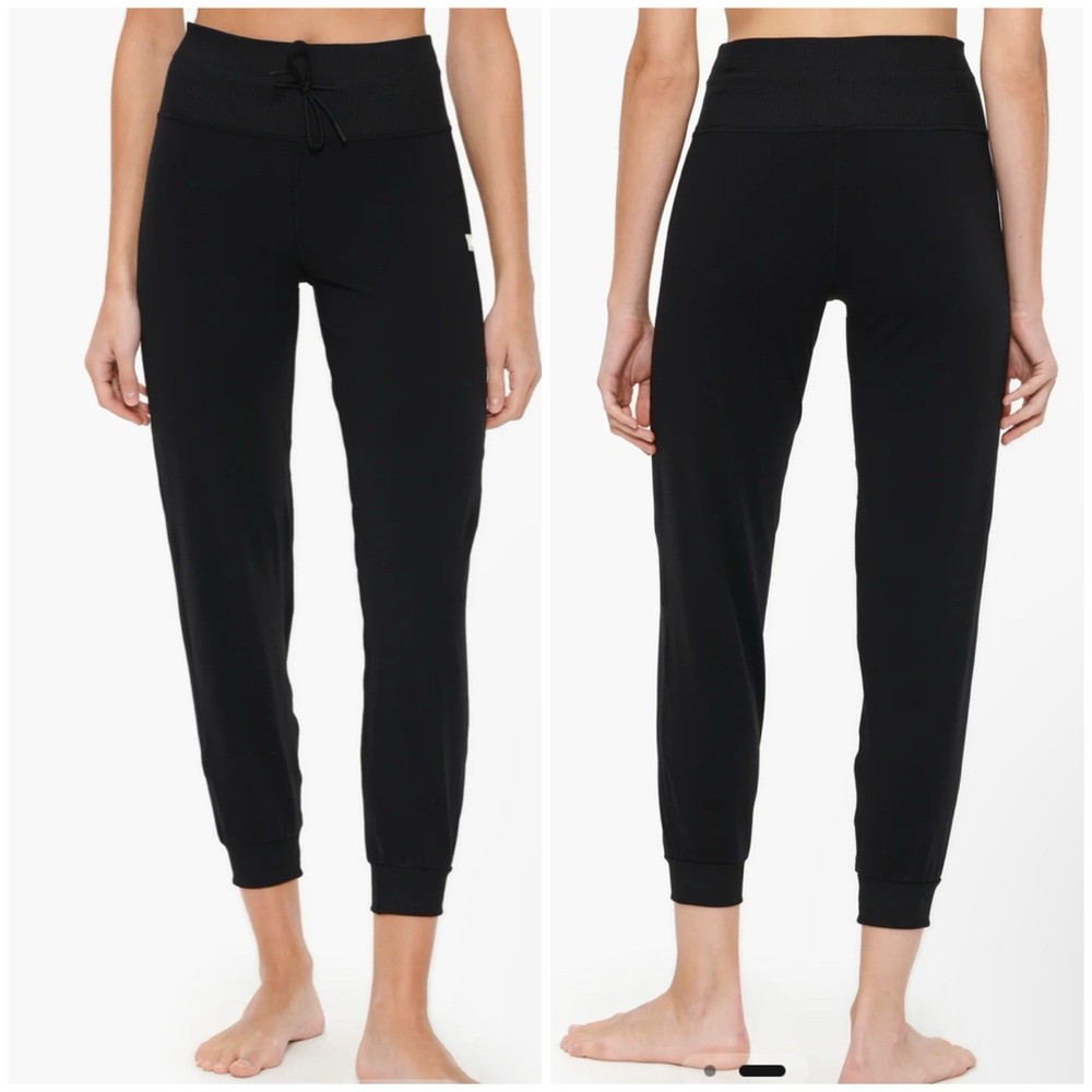 Vuori Womens XXS Black Daily Pocket Joggers with Drawstring