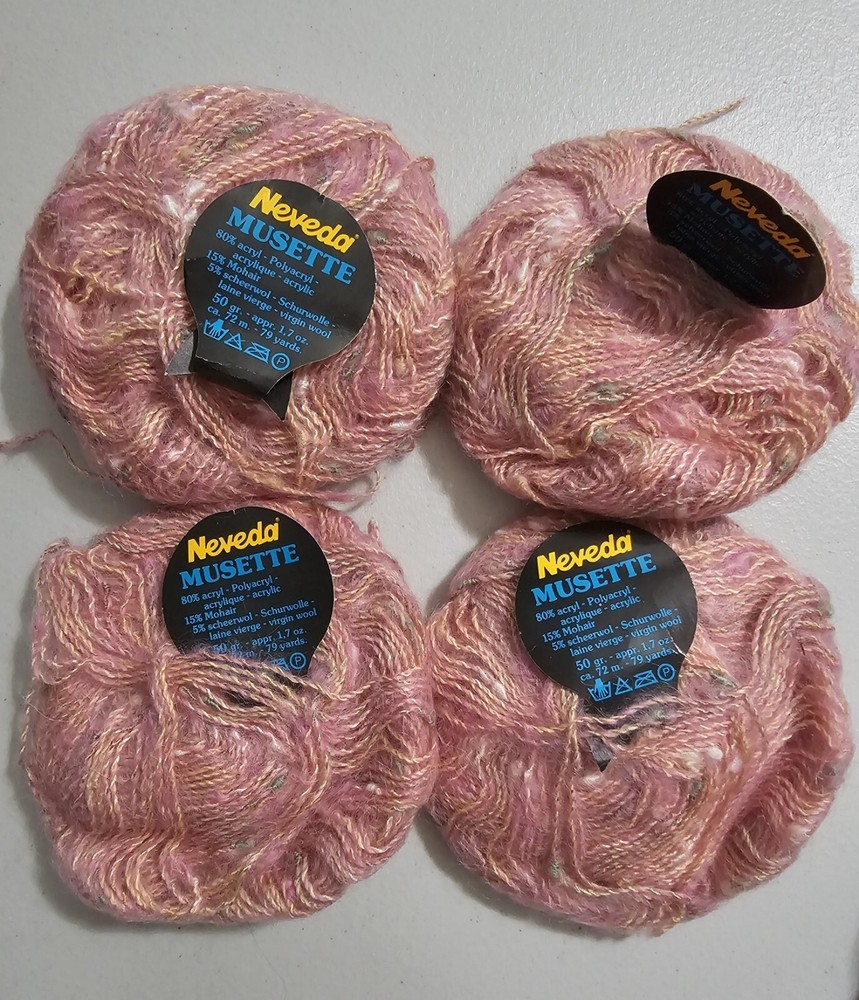 Neveda Musette Acrylic Mohair Wool Pink Yarn (4)