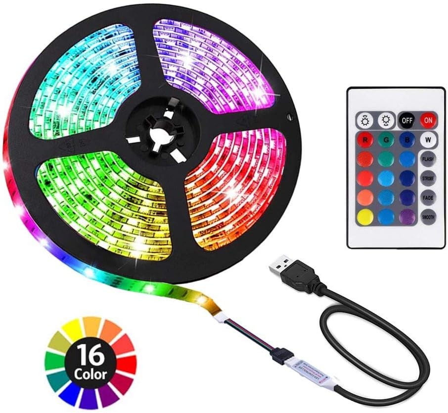 RGB LED Strip Light TV Backlight App Remote Music Sync Multicolor 32-43 Inch