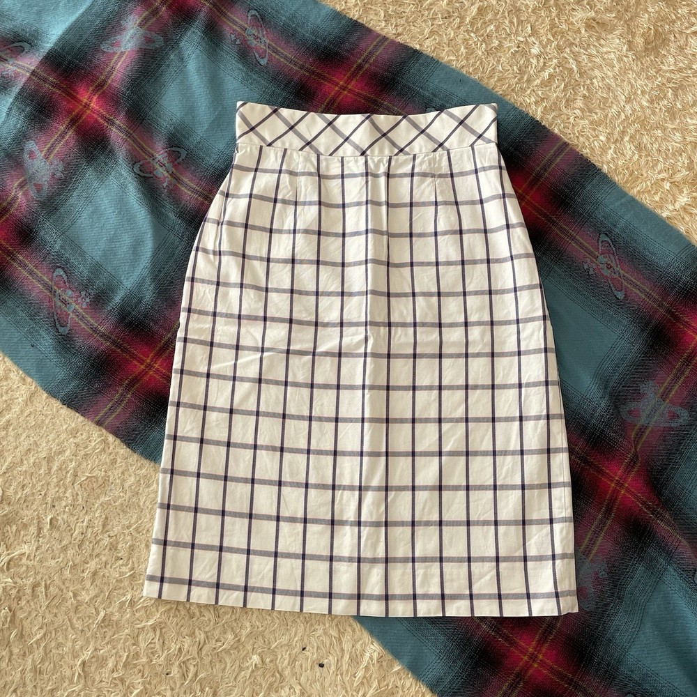 Vivienne Westwood  plaid check pencil skirt made in Japan