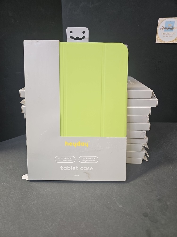 Heyday Tablet Flat Pastel Lime Case for Apple iPad 10th Gen with Stylus Holder - Pack of 10