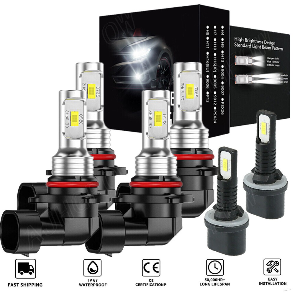 9005 9006 + 880 Fog Light For Chevy Tahoe 2001-2006 LED Headlight 8000K 6x Combo