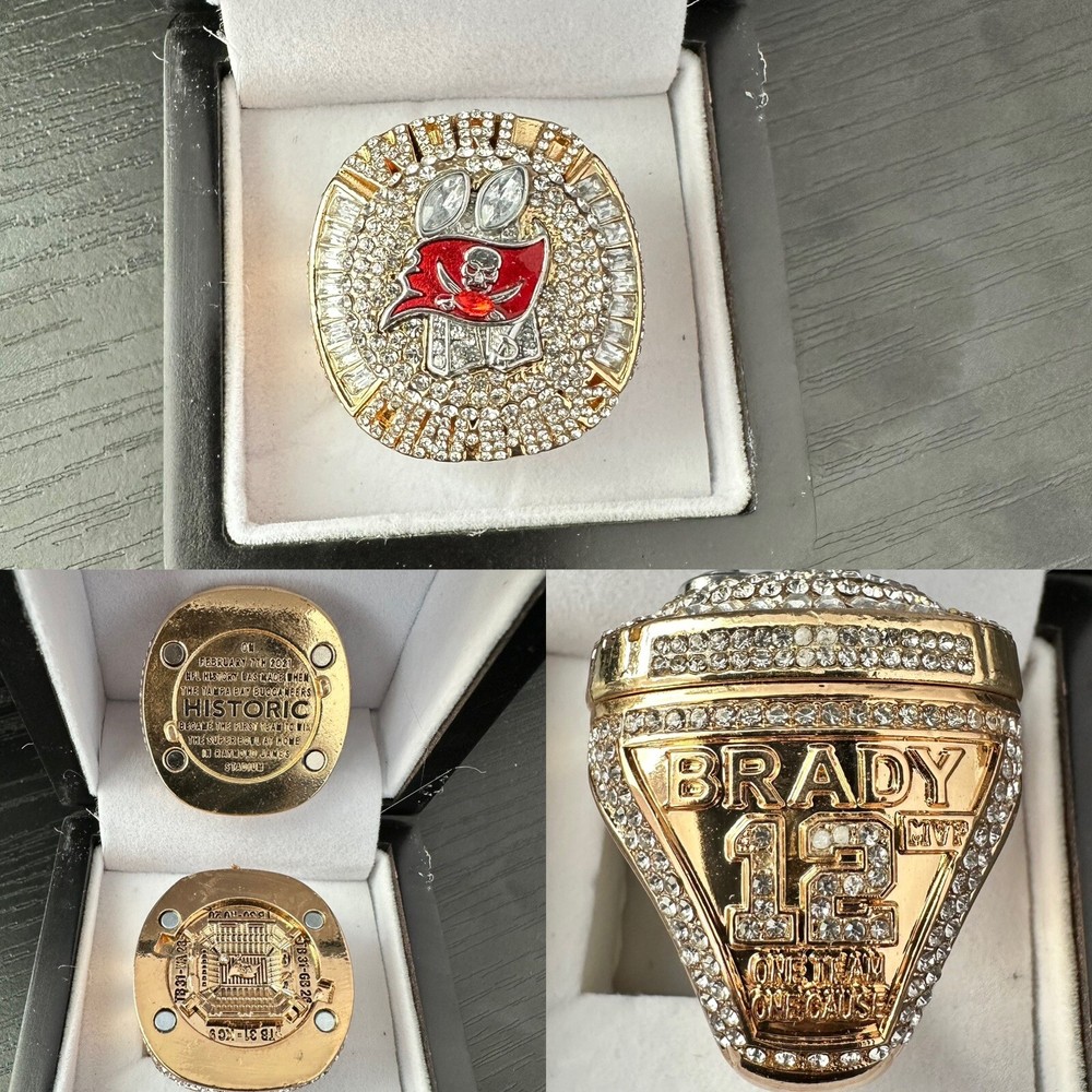 Brady Buccaneers Super Bowl Championship Fan Ring with Detachable Design & Custom Case  