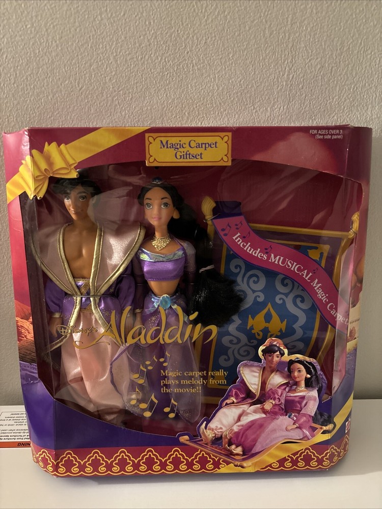 Vintage Disney Dolls 1993 Aladdin & Princess Jasmine Magic Carpet Gift Set